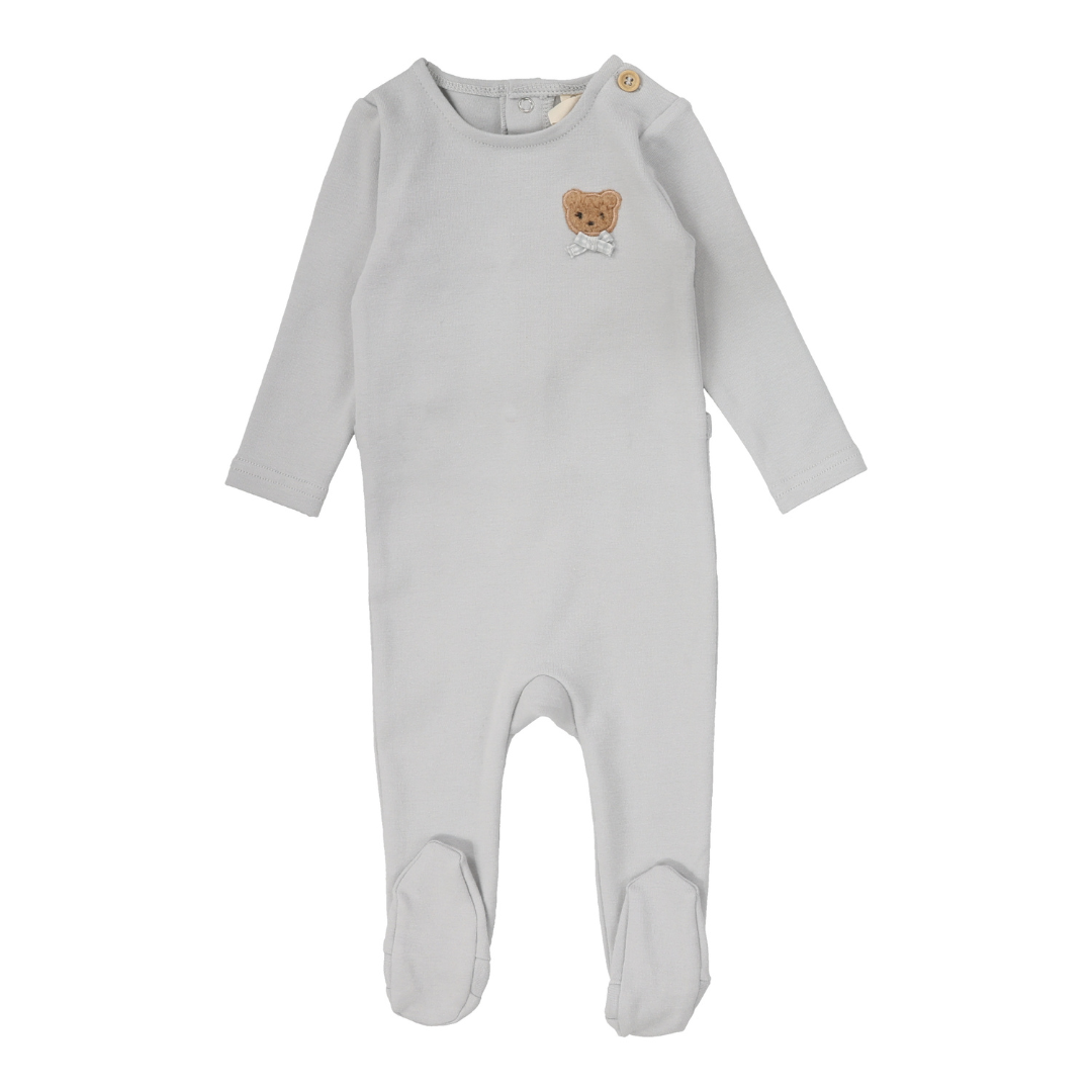 Lilette Bear Applique Footie - BAF