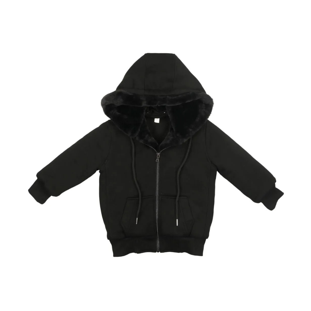 Ducc Black Fur Sweatshirt - V163
