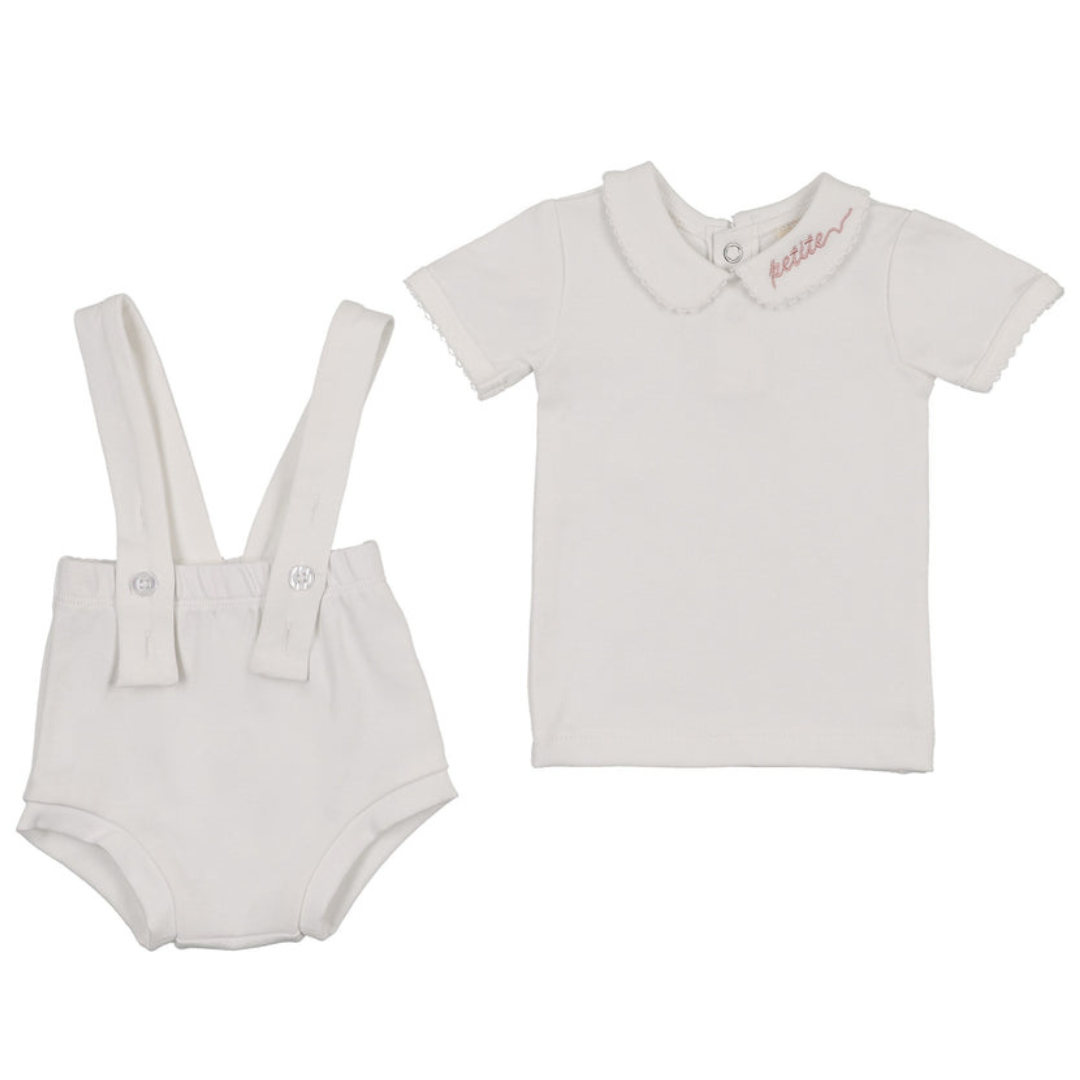 Bonjoy Petite Collar Top w/ Suspender Diaper Cover - BLSS26015DC