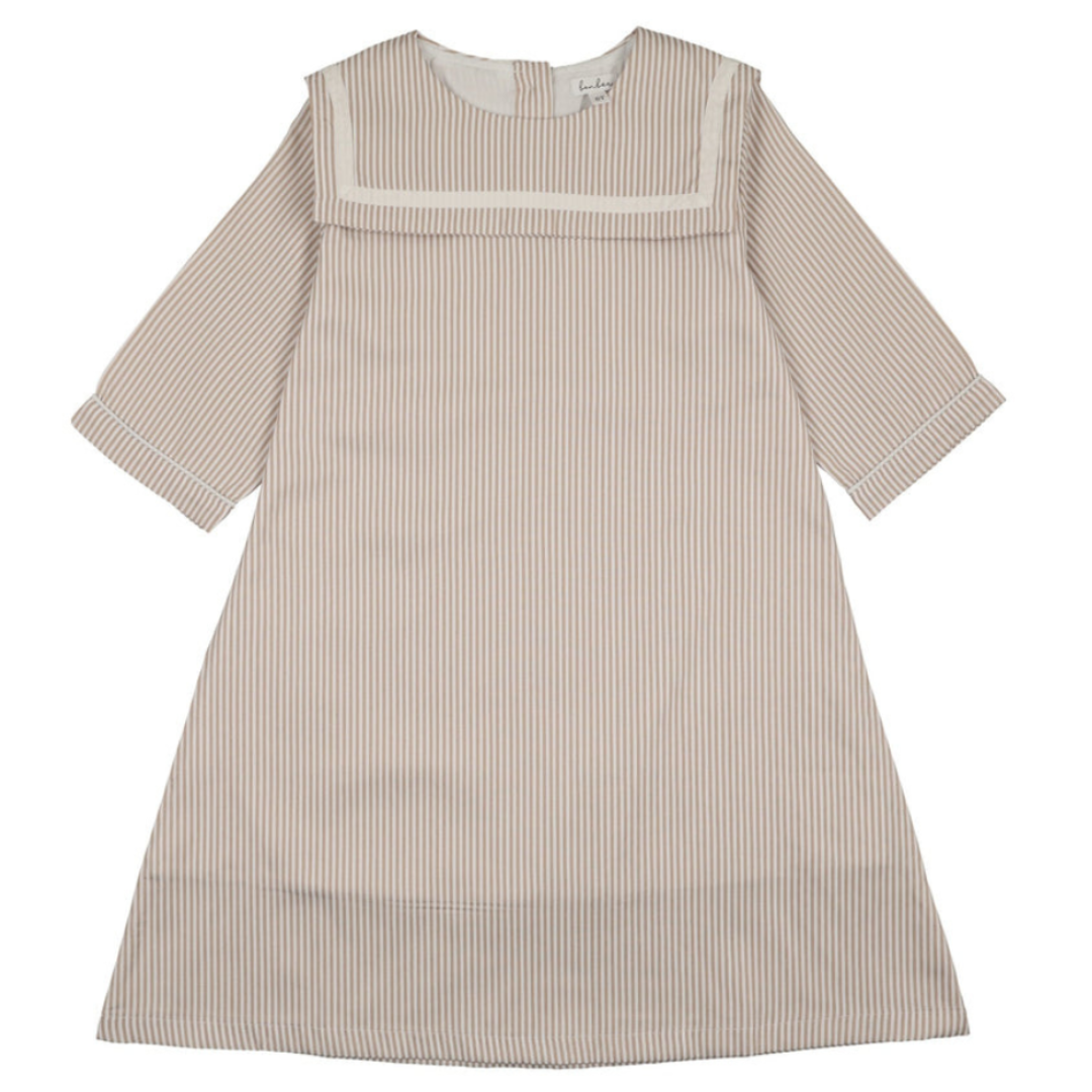 Bonjoy Shabbos Sailor Stripe 3/4 Sleeve Dress - BTSS26014D