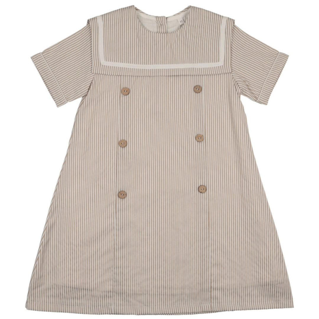 Bonjoy Shabbos Sailor Stripe Short Sleeve Dress - BTSS26014SSD