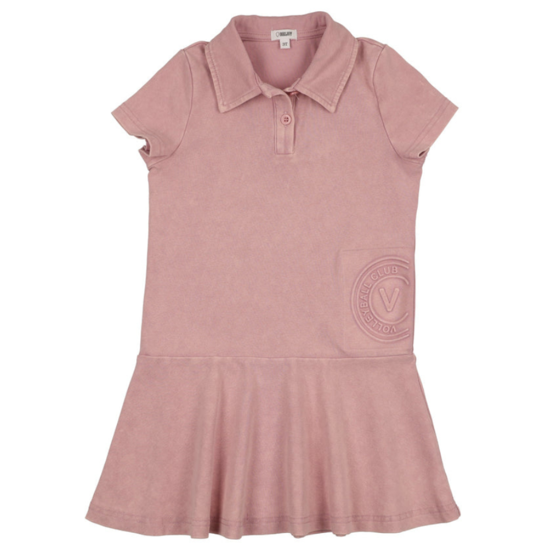 Bonjoy Embossed Volleyball Short Sleeve Dress - BTSS26017SSD