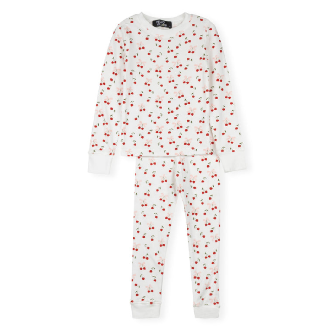 Hello Yellow Small Printed Cotton Pajama Set - C-26842
