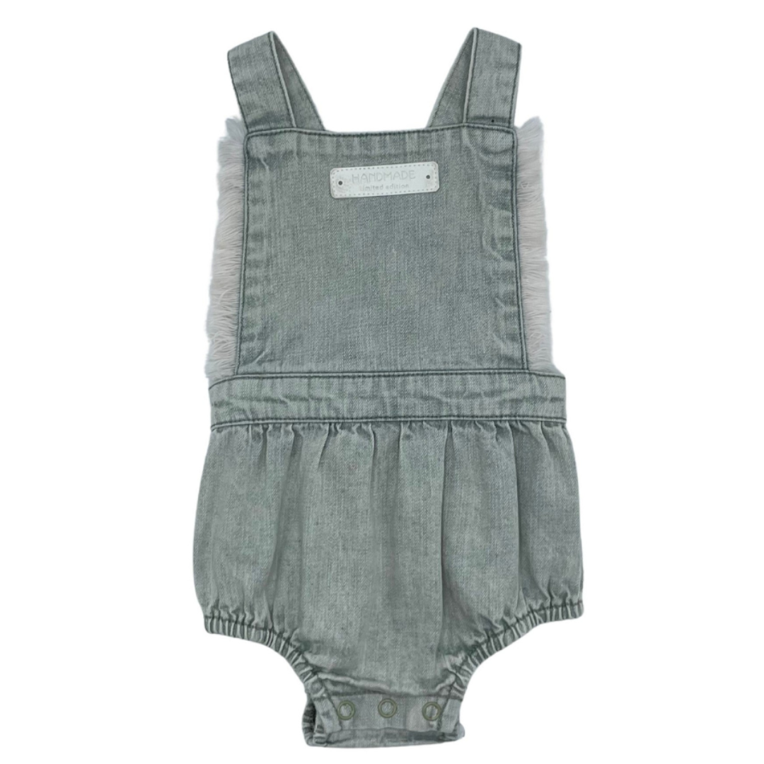 Best Frendz Washed Fringe Romper - 12-422