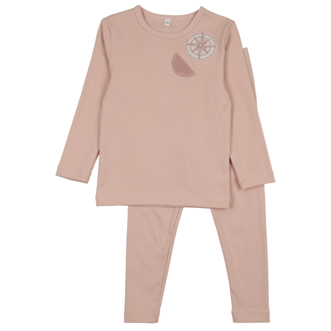 Bonjoy Pastel Petals Long Sleeve Pajamas - BPSS260011LS