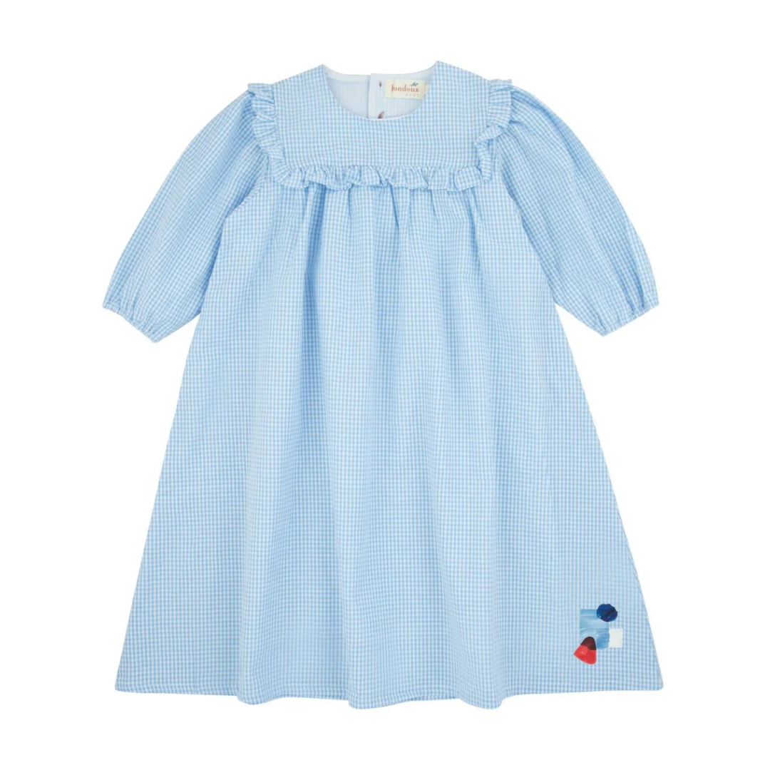 Bondoux Gingham Long Sleeve Dress - S26-252DRS-LBB