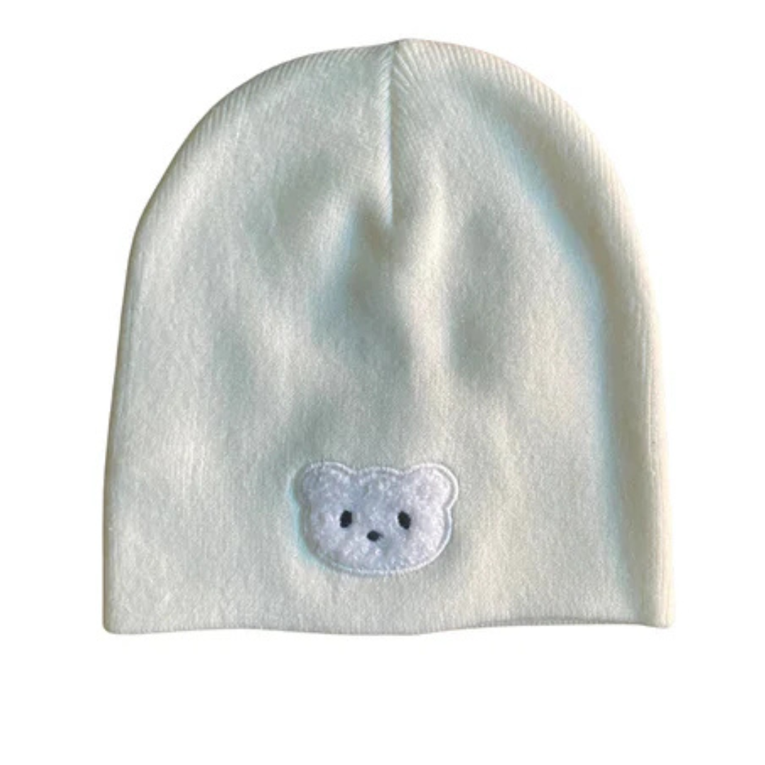 Mini Pops Baby Pull On Hat With Teddy Applique - BRD-106T