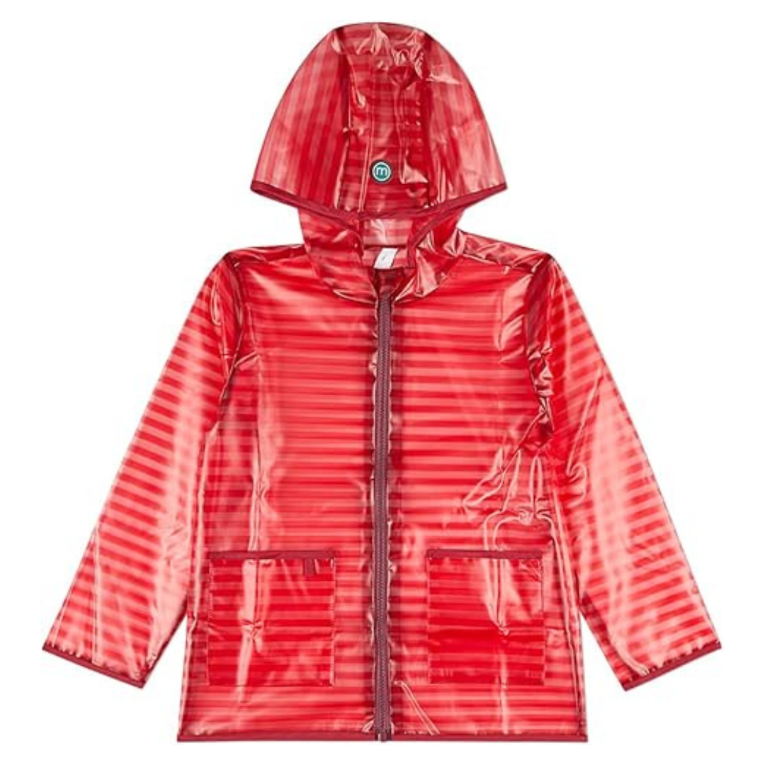 Memoi Striped Kids Raincoat - MKA-1052