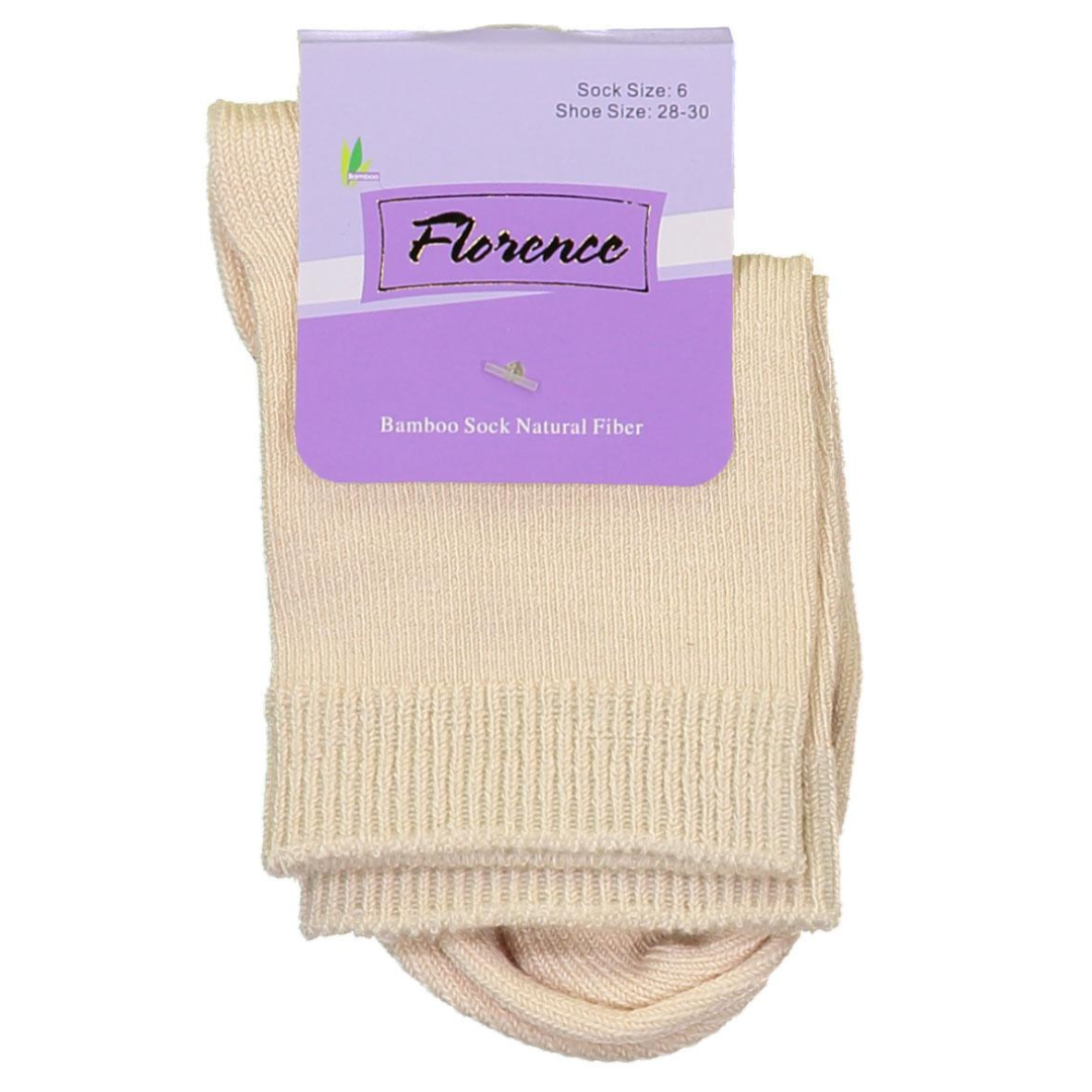 Florence Bamboo Quarter Crew Sock Cream - 179