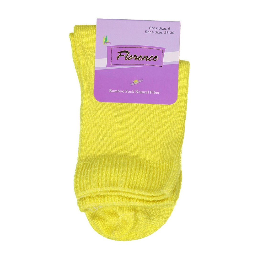 Florence Bamboo Quarter Crew Sock Yellow - 179