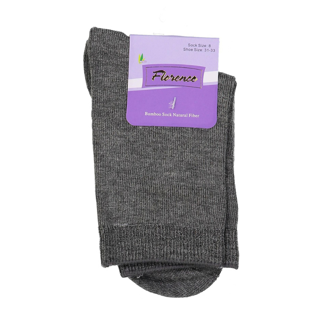 Florence Bamboo Quarter Crew Sock Heather Dk Gre - 179