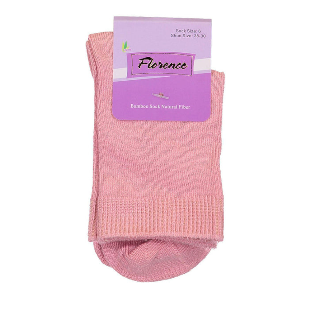 Florence Bamboo Quarter Crew Sock Pink - 179