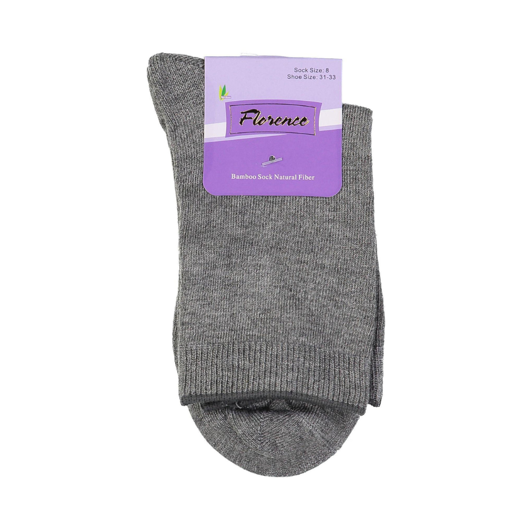 Florence Bamboo Quarter Crew Sock Med Heather Gray - 179