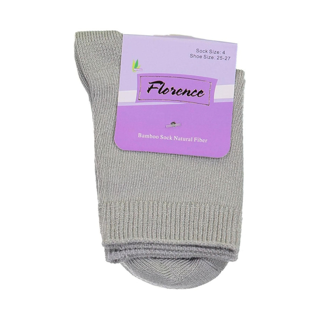 Florence Bamboo Quarter Crew Sock Light Gray - 179