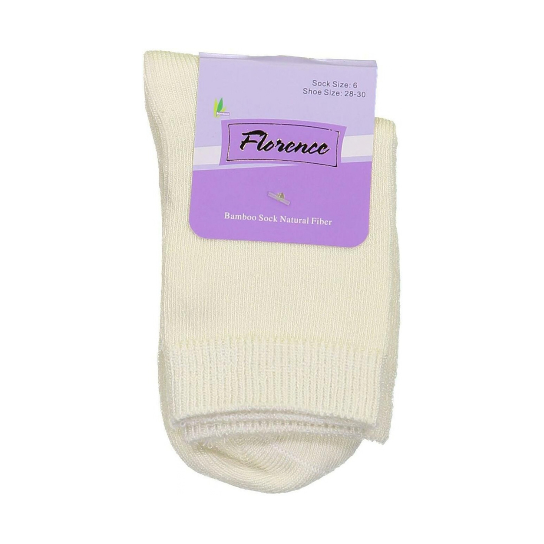 Florence Bamboo Quarter Crew Sock Ivory - 179
