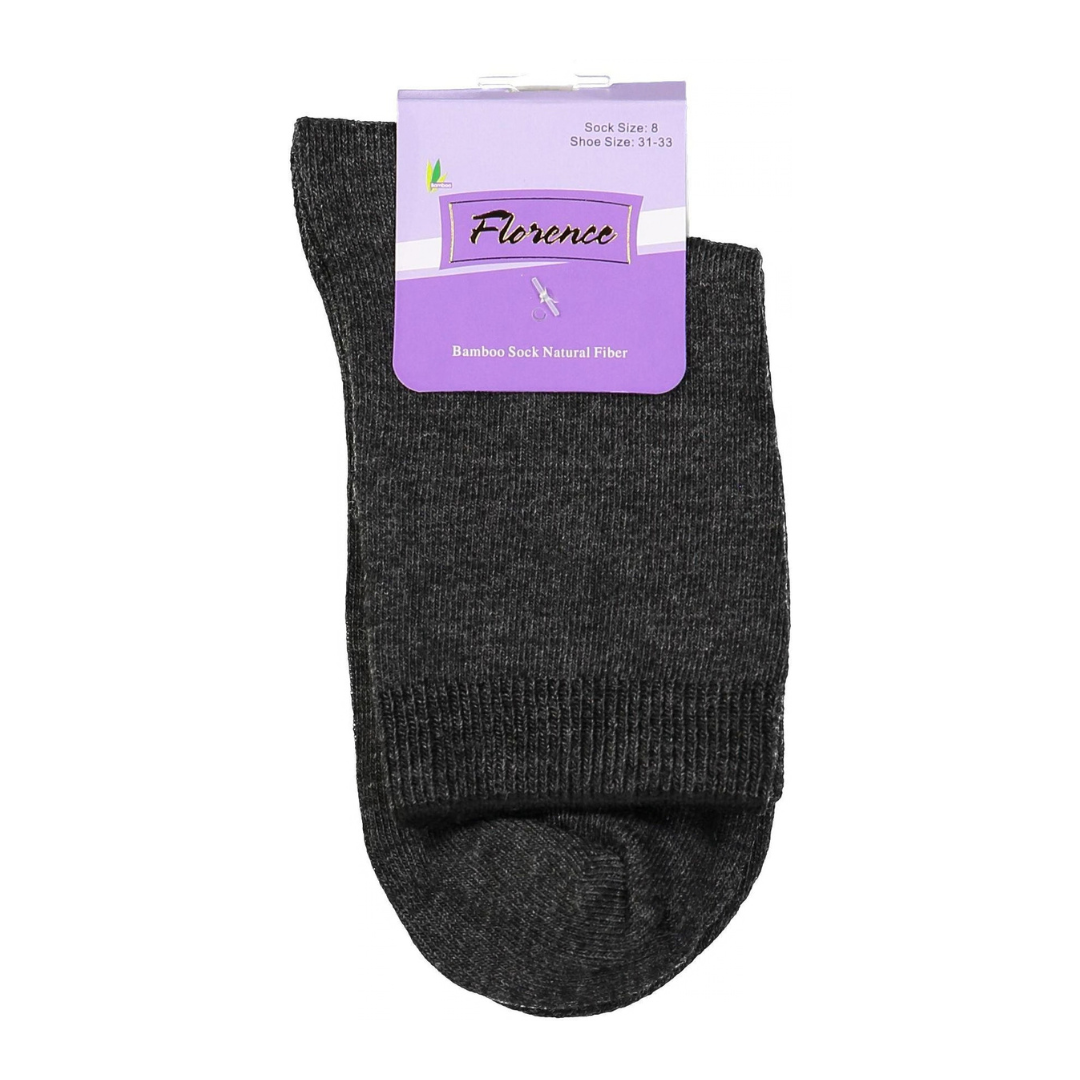 Florence Bamboo Quarter Crew Sock Heather Charcoal - 179
