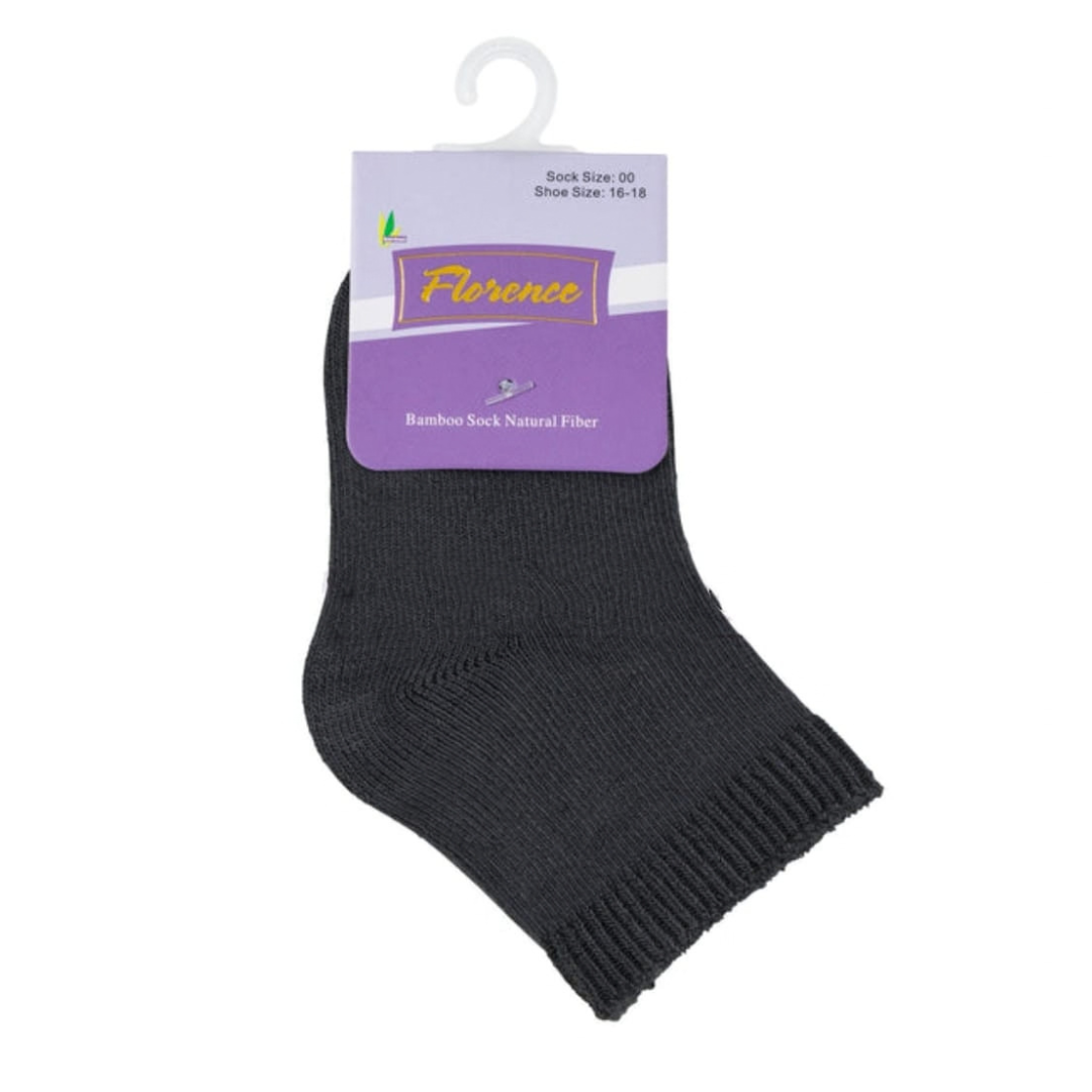 Florence Bamboo Quarter Crew Sock Dark Gray - 179