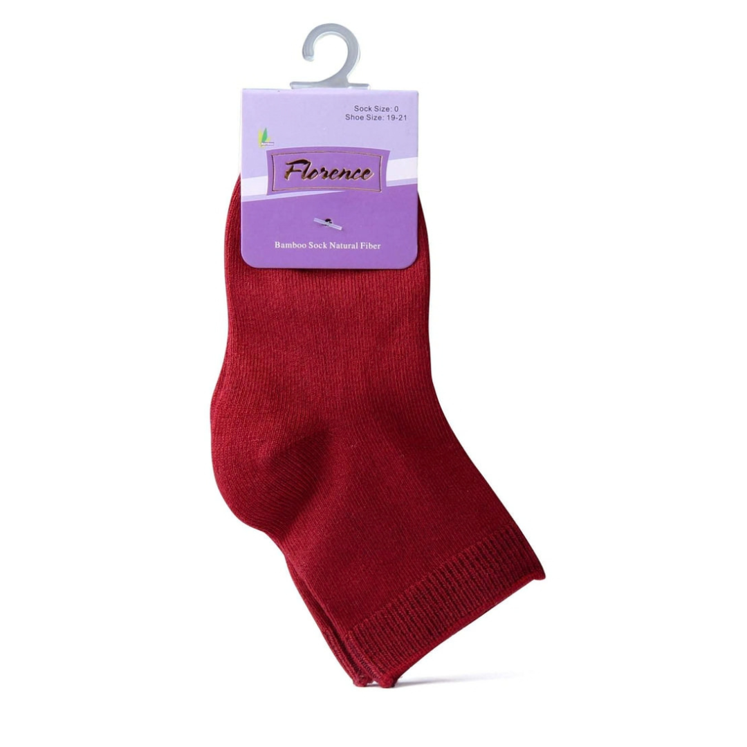 Florence Bamboo Quarter Crew Sock Cranberry - 179
