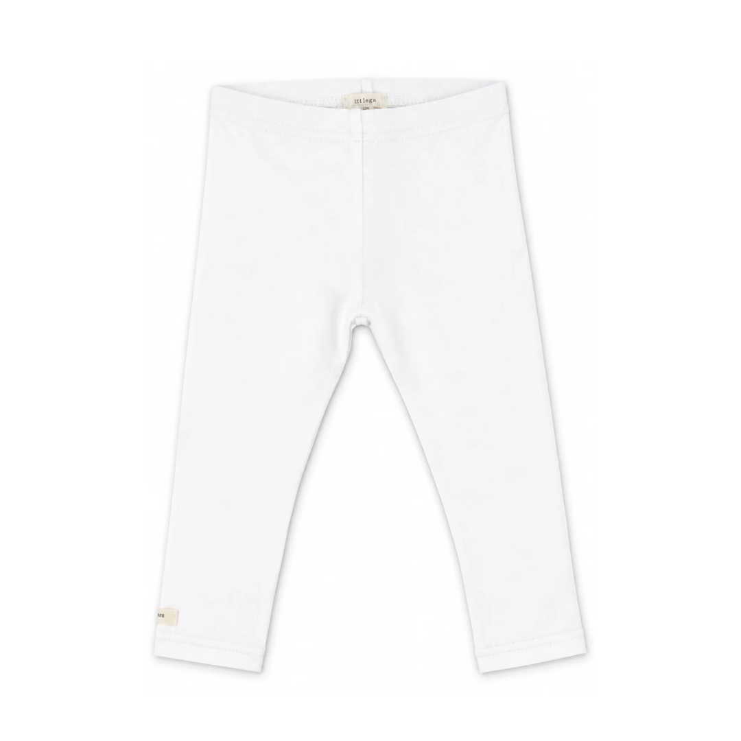 Lil Legs Leggings Pure White - L