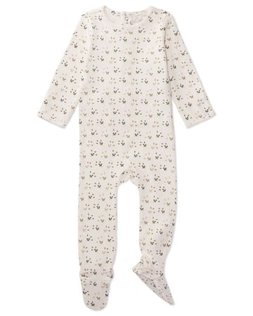 MiniMoi Ribbed Tossed Leaf Footie - Iaa08669