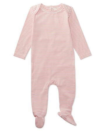 MiniMoi Striped Shoulder Flap Footie - Iaa08684