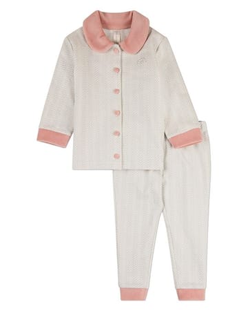 MiniMoi Minimoi Chevron Printed 2 Pc Pajama Set - IBI10485