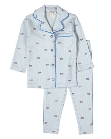 MiniMoi Row Your Boat Gently Pointelle 2 Pc Pajama Set - IBJ09658