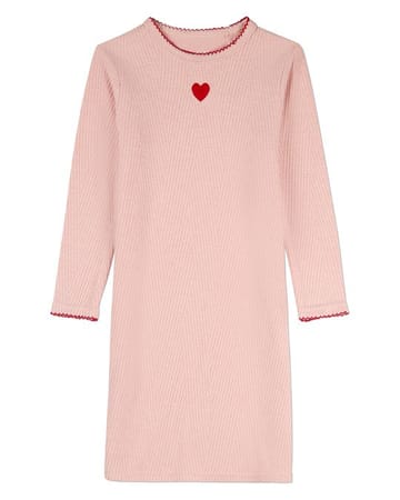 MiniMoi Heart Embroidered Textured Mid-length Nightgown - IBK10507