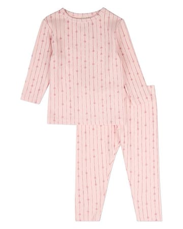 MiniMoi Star Light Star Bright Pointelle 2 Pc Pajama Set - IBP10424