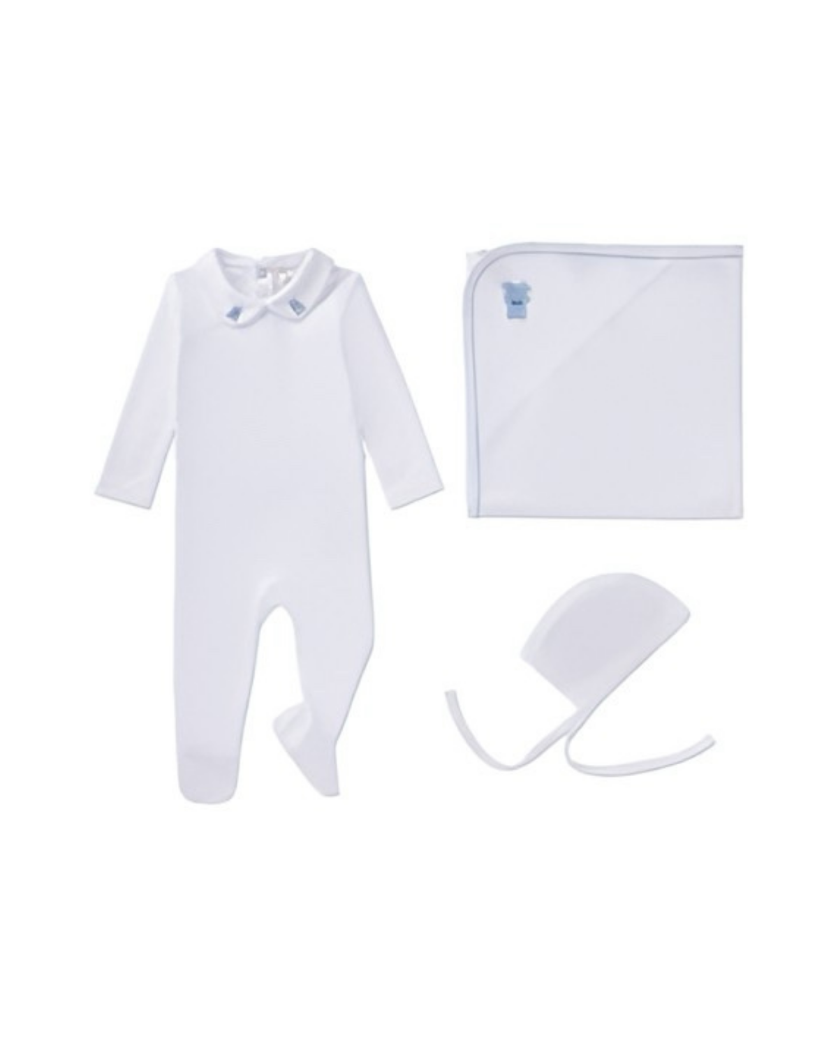 MiniMoi Peter Pan Bear Collar Footie Set - Ina08872