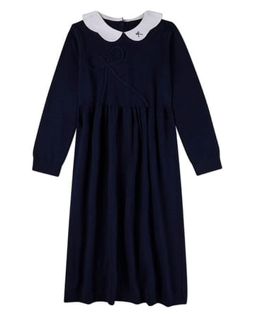 MiniMoi Bow Accent Collar Pop Long Dress - IQQ10540