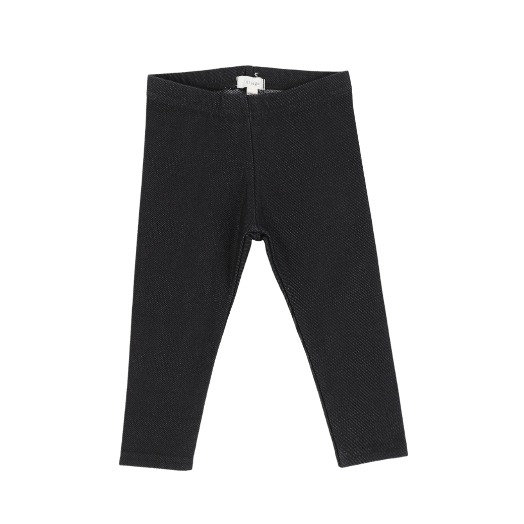 Lil Legs Leggings BLACK DENIM - L