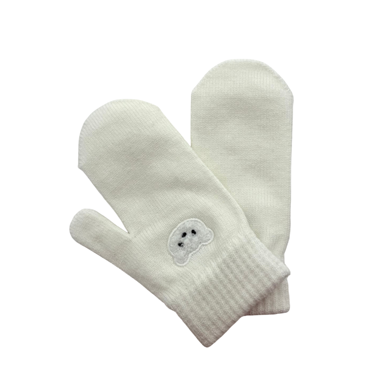 Mini Pops Mitten With Teddy Applique - M-106T