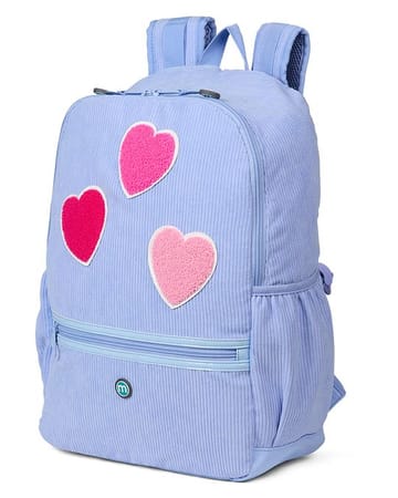 Memoi Heart Terry Patch 16 Single Pocket Backpack - MAC-060