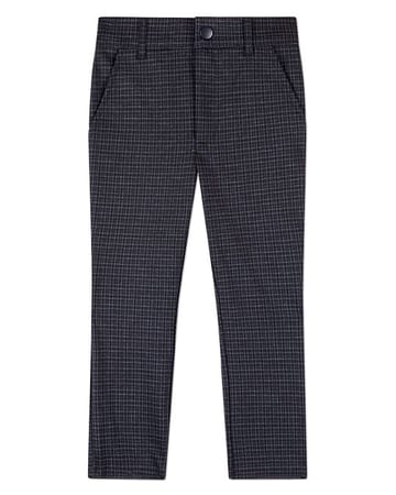 Memoi Boys Plaid Printed Two Pocket Dress Pant - MBP-502