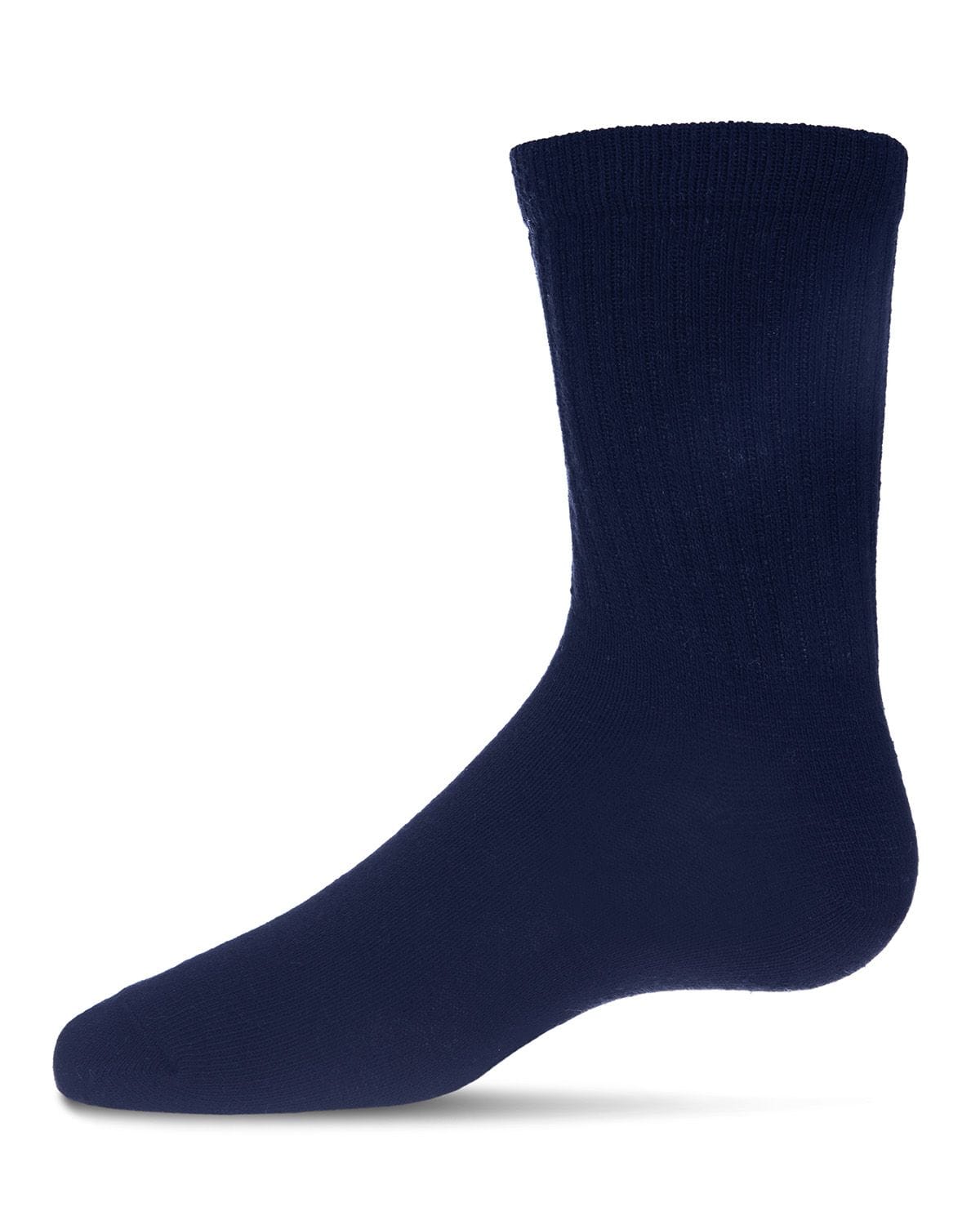 Memoi Boys 3 Pair Pack Ribbed Cotton Blend Crew Sport Socks - Mk-10955