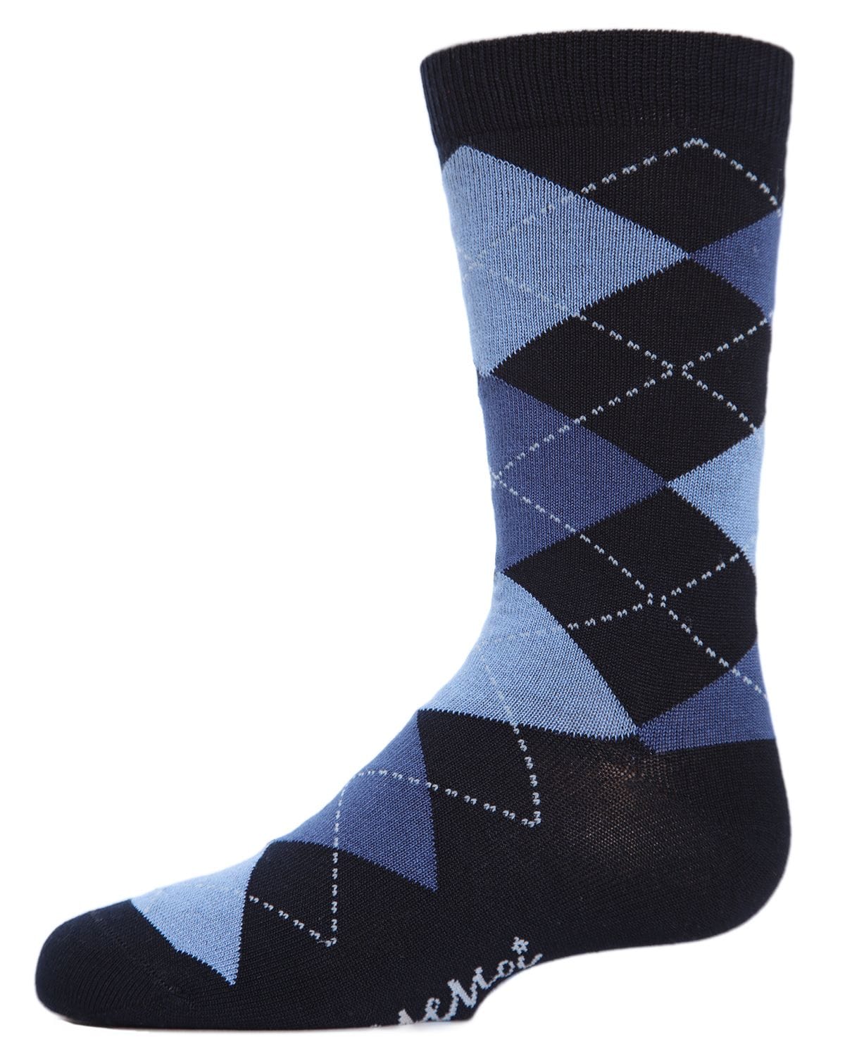 Memoi Boys Classic Argyle Mercerized Cotton Blend Crew Socks - Mk-114
