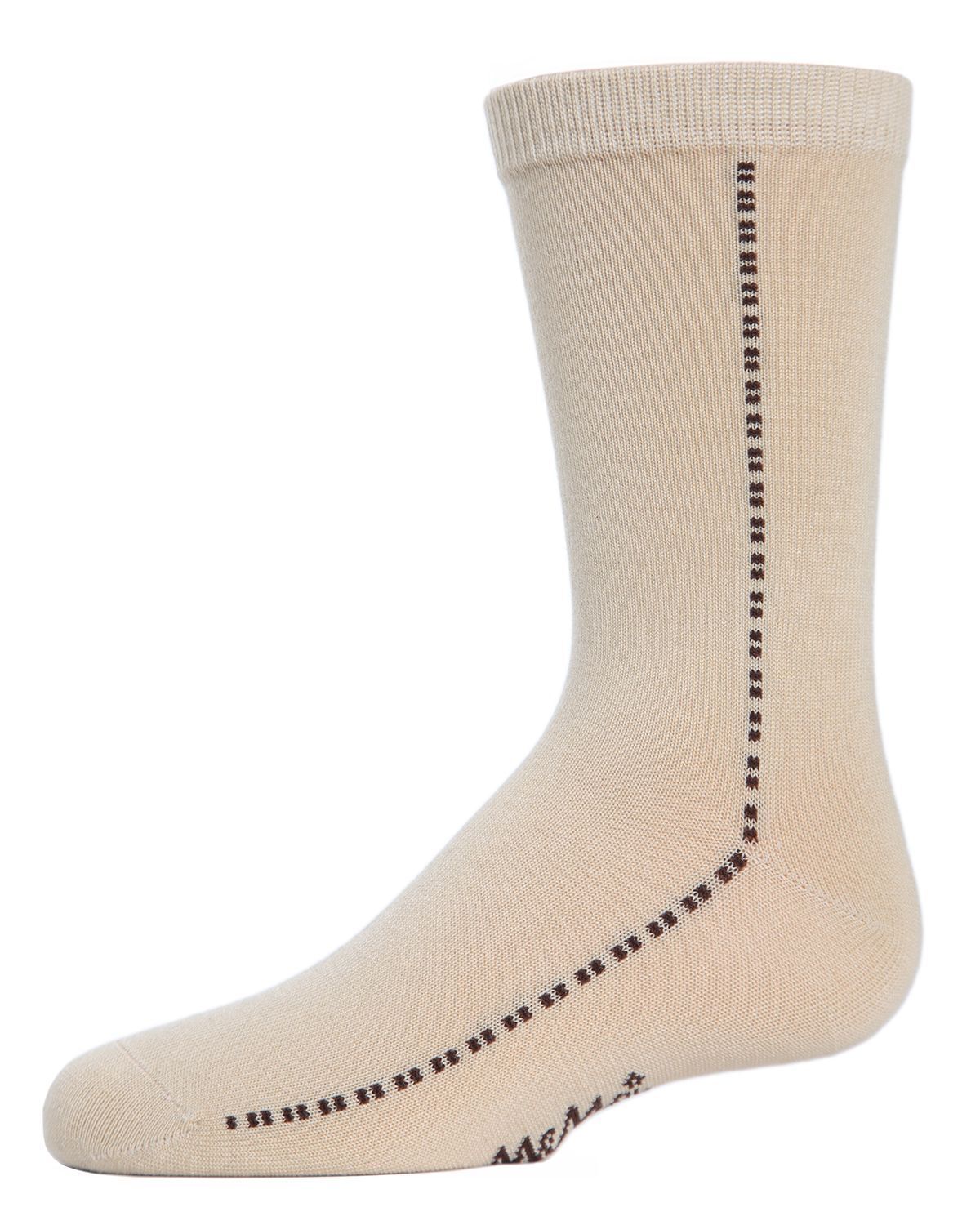 Memoi Boys Dots On Down Mercerized Cotton Crew Socks - Mk-115