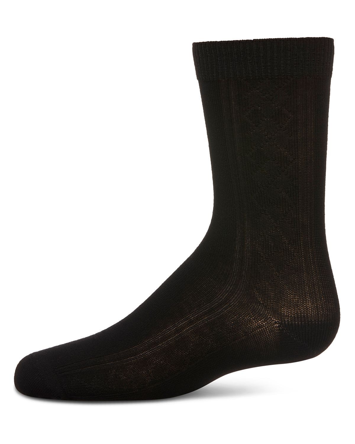 Memoi Boys Clocking Argyle Cotton Blend Dress Socks 10-12 / Gray Memoi Boys Clocking Argyle Cotton Blend Dress Socks 10-12 / Gray