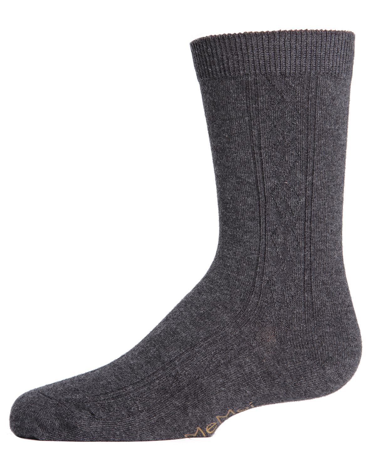 Memoi Boys Clocking Argyle Cotton Blend Dress Socks - Mk-144