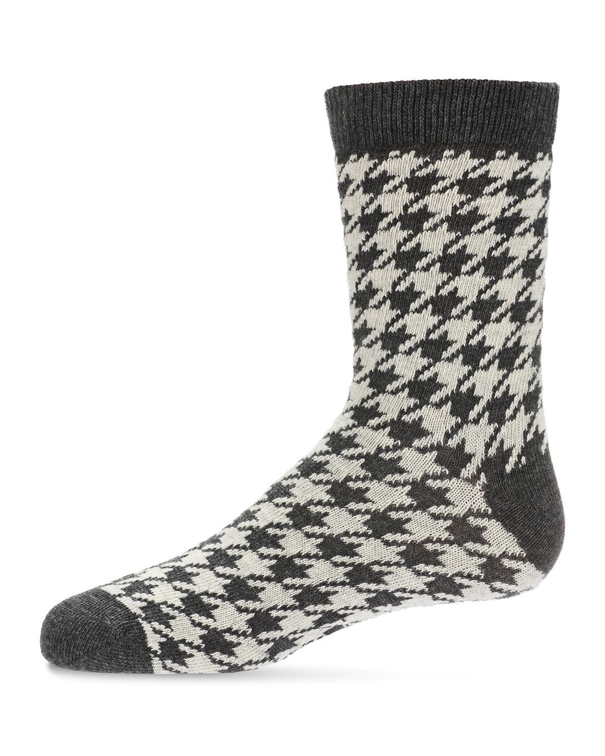 Memoi Boys Houndstooth Crew Socks - Mk-151