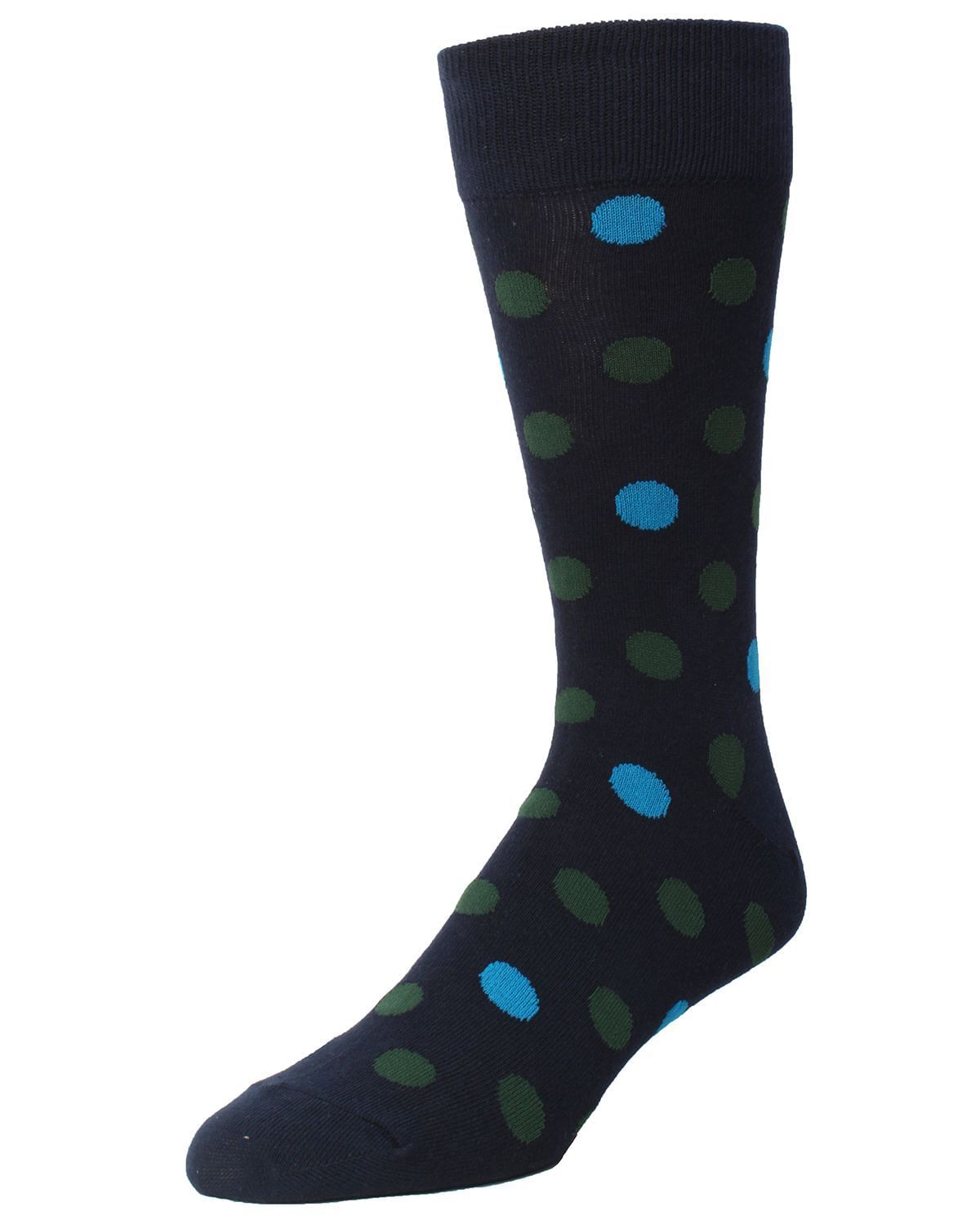 Memoi Boys Spots and Dots Ribbed Cotton Crew Socks - Mk-175
