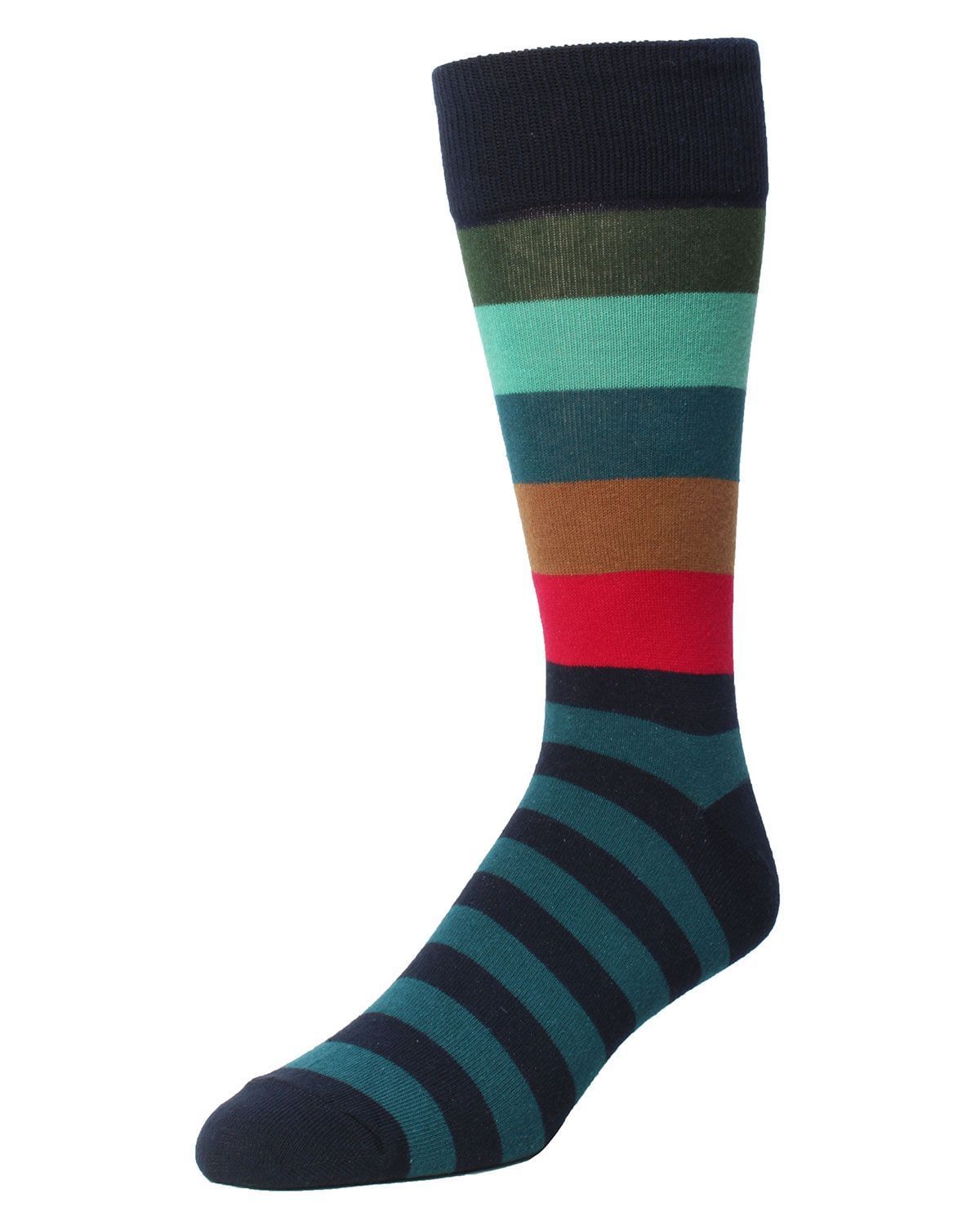 Memoi Boys Bold Stripes Crew Socks - Mk-177