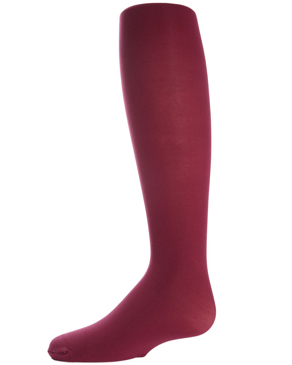 Memoi Infant Winter Opaque Nylon Tights Burgundy - Mk-208