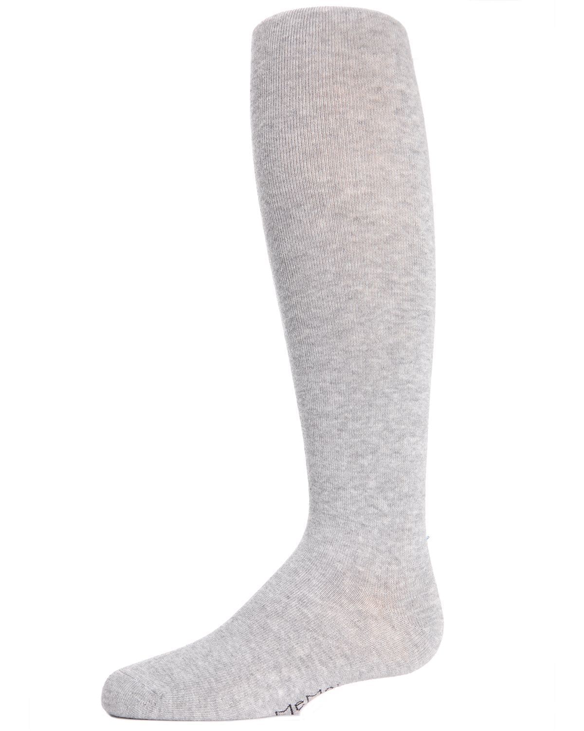 Memoi Girls Soft Pima Cotton Opaque Tights Light Gray - Mk-301