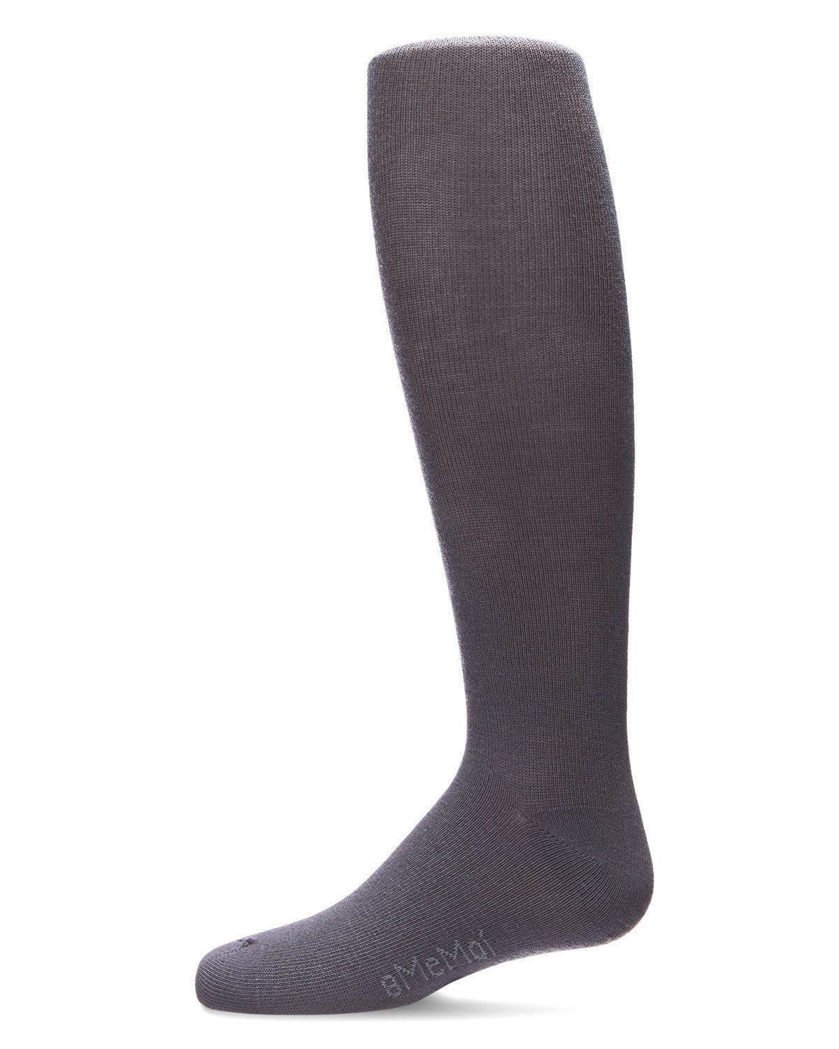 Memoi Girls Soft Pima Cotton Opaque Tights Slate - Mk-301
