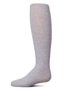 Memoi Girls Soft Pima Cotton Opaque Tights Stone Heather - Mk-301