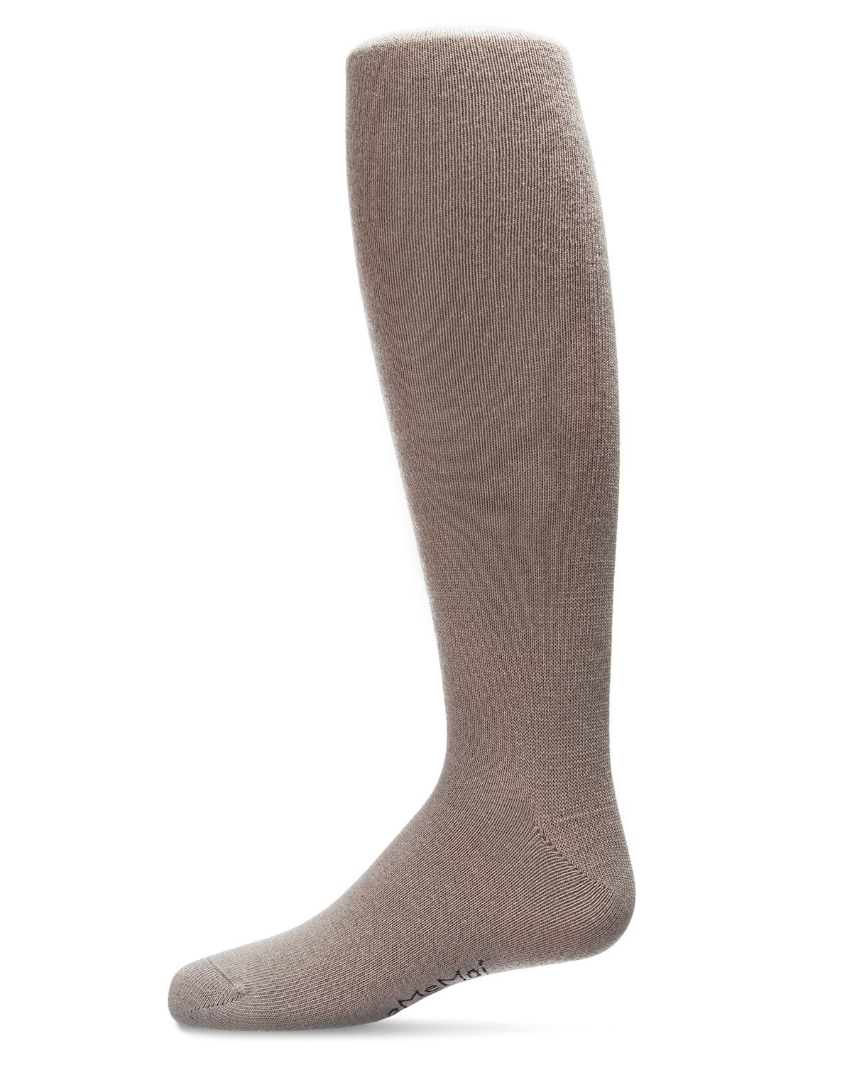 Memoi Girls Soft Pima Cotton Opaque Tights Taupe - Mk-301