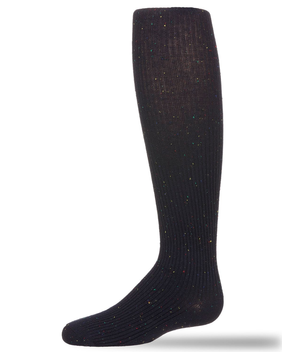 Memoi Thin Ribbed Speckled Cotton Tights - Mk-317