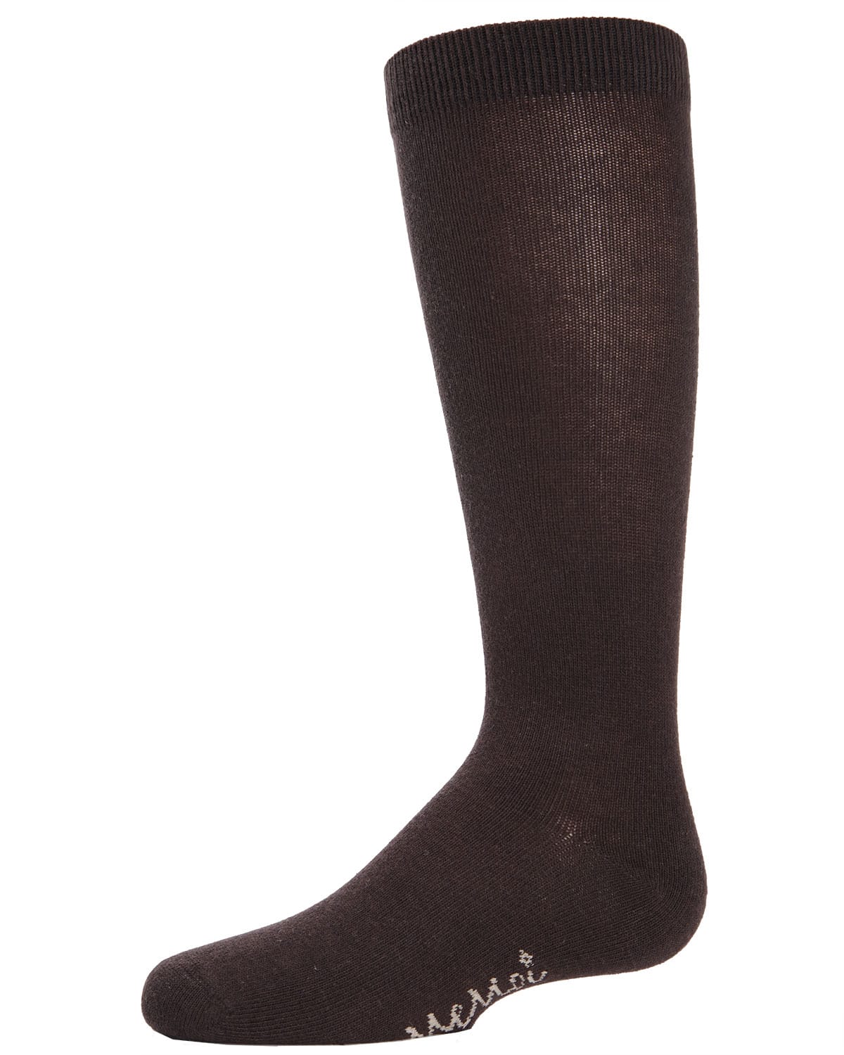 Memoi Kids Basic Cotton Blend Knee High Socks Brown - Mk-5056